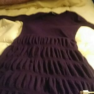 purple long sleeve dress